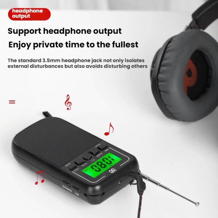 เครื่องเล่นวิทยุพกพาควบคุมด้วยนาฬิกา FM/AM/SW หลายย่านความถี่ ความไวสูง สำหรับ EU, สำหรับ US