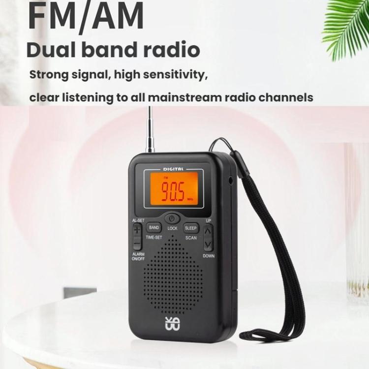 เครื่องเล่นวิทยุพกพาสเตอริโอ FM/AM ควบคุมด้วยนาฬิกาแบบพกพา สำหรับ EU, สำหรับ US