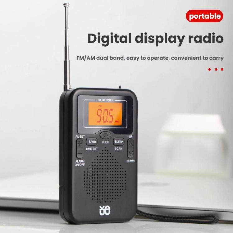 เครื่องเล่นวิทยุพกพาสเตอริโอ FM/AM ควบคุมด้วยนาฬิกาแบบพกพา สำหรับ EU, สำหรับ US