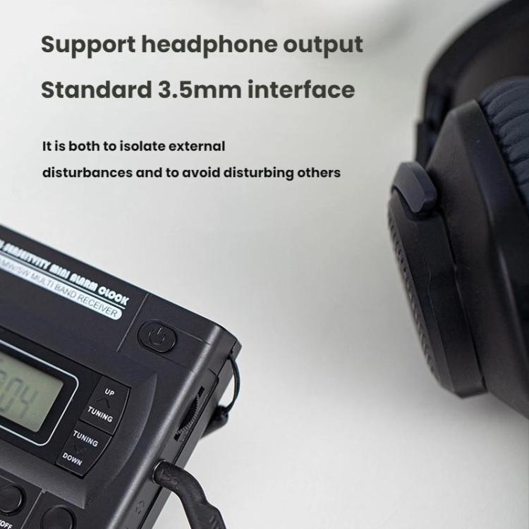 เครื่องเล่นวิทยุพกพา FM/AM/SW ครบวงจร ควบคุมด้วยนาฬิกา LCD สำหรับ EU, สำหรับ US