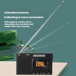 เครื่องเล่นวิทยุพกพา FM/AM/SW ครบวงจร ควบคุมด้วยนาฬิกา LCD สำหรับ EU, สำหรับ US
