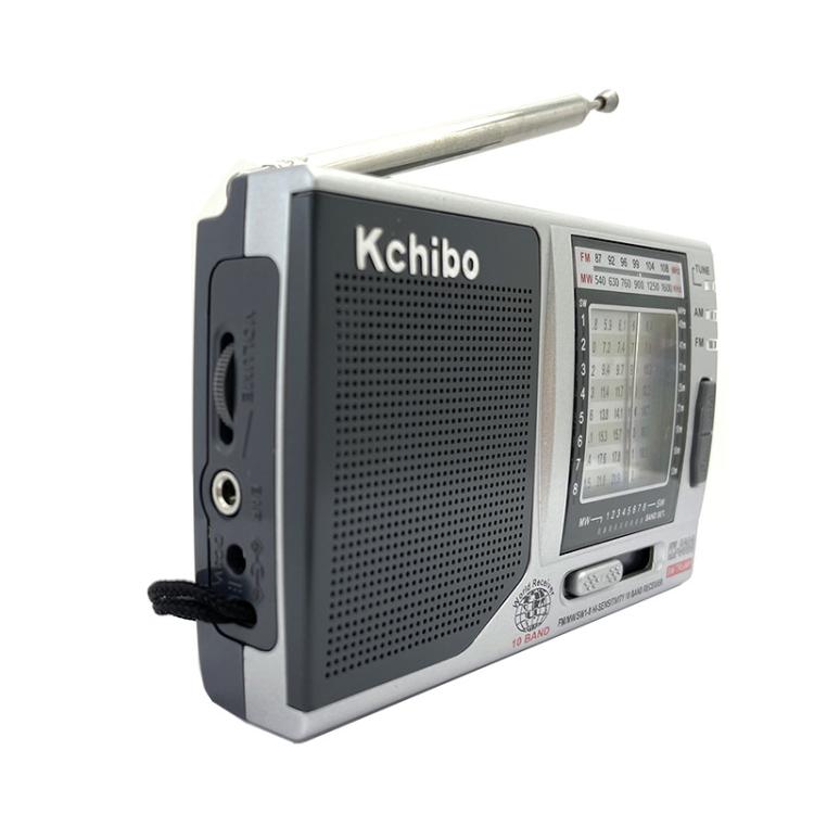 Kchibo วิทยุพกพา 10 ย่าน AM/FM/SW พร้อมลำโพงคุณภาพสูง เครื่องรับสัญญาณมัลติแบนด์ขนาดกะทัดรัด, KK-9803