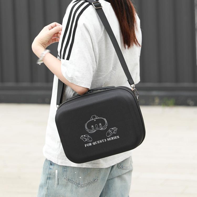 For Meta Quest 3 / 3S BKano Q3-001 VR Headset Console Storage Bag Shoulder Handheld Bag, Black
