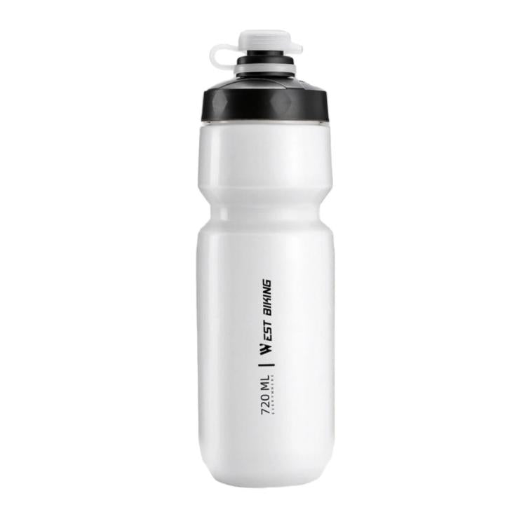 ขวดน้ำจักรยาน WEST BIKING 720ml สำหรับปั่นจักรยาน ดีไซน์บีบป้องกันการรั่วไหล ขวดน้ำกีฬาพกพา 720ml สีเหลือง, 720ml สีขาว, 720ml สีขาวกว้าง, 720ml สีเหลืองกว้าง