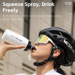 ขวดน้ำจักรยาน WEST BIKING 720ml สำหรับปั่นจักรยาน ดีไซน์บีบป้องกันการรั่วไหล ขวดน้ำกีฬาพกพา 720ml สีเหลือง, 720ml สีขาว, 720ml สีขาวกว้าง, 720ml สีเหลืองกว้าง