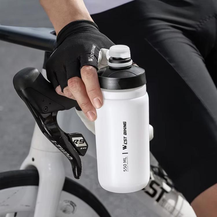 ขวดน้ำจักรยาน WEST BIKING 720ml สำหรับปั่นจักรยาน ดีไซน์บีบป้องกันการรั่วไหล ขวดน้ำกีฬาพกพา 720ml สีเหลือง, 720ml สีขาว, 720ml สีขาวกว้าง, 720ml สีเหลืองกว้าง