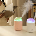 เครื่องเพิ่มความชื้นรูปดอกไม้ WT18 USB สำหรับตั้งโต๊ะ สำนักงาน ห้องนอน เครื่องพ่นไอน้ำเพิ่มความชุ่มชื้น