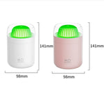 เครื่องเพิ่มความชื้นไฟแสงบรรยากาศรูปกระบองเพชร WT32 USB ติดรถยนต์ เครื่องเพิ่มความชื้นอัจฉริยะ