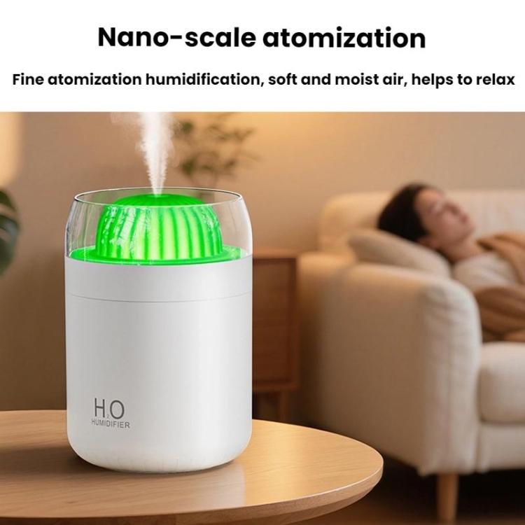เครื่องเพิ่มความชื้นไฟแสงบรรยากาศรูปกระบองเพชร WT32 USB ติดรถยนต์ เครื่องเพิ่มความชื้นอัจฉริยะ