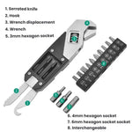 Folding Hex Key Screwdriver Stainless Steel Adjustable Wrench EDC Multi-Function Tools, 8 In 1