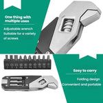 Folding Hex Key Screwdriver Stainless Steel Adjustable Wrench EDC Multi-Function Tools, 8 In 1