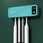 เครื่องฆ่าเชื้อแปรงสีฟันไฟฟ้าแบบแห้งอัตโนมัติ พร้อมชั้นวางเก็บในห้องน้ำ