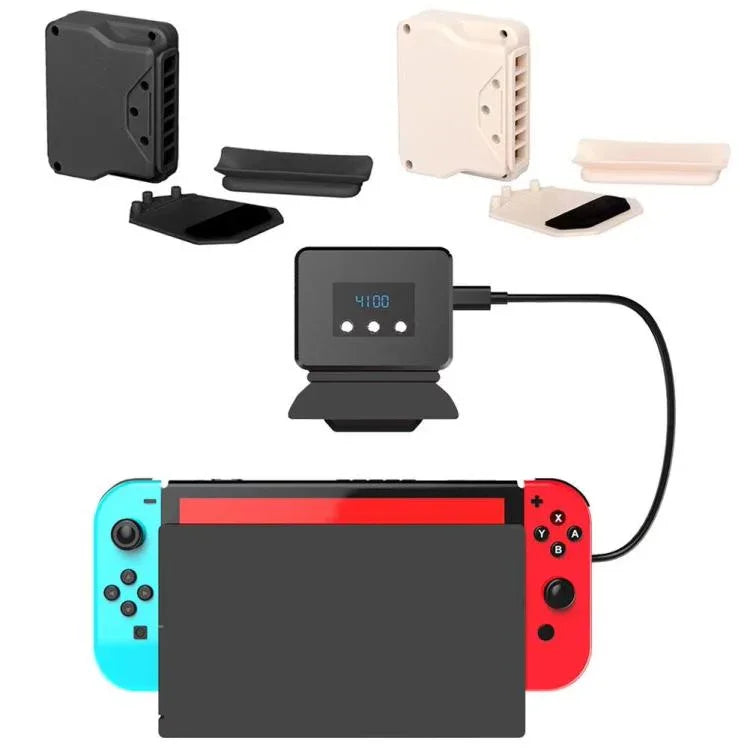 พัดลมระบายความร้อนสำหรับเครื่อง Nintendo Switch 2 / Switch พร้อมแสดงอุณหภูมิ รุ่น RDS-2827 สีขาว และสีดำ
