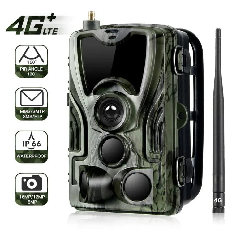 กล้องล่าสัตว์ติดตามอินฟราเรดกันฝนกันหมอก 20MP 4G HC-801LTE