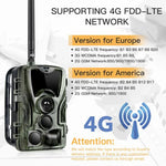 กล้องล่าสัตว์ติดตามอินฟราเรดกันฝนกันหมอก 20MP 4G HC-801LTE