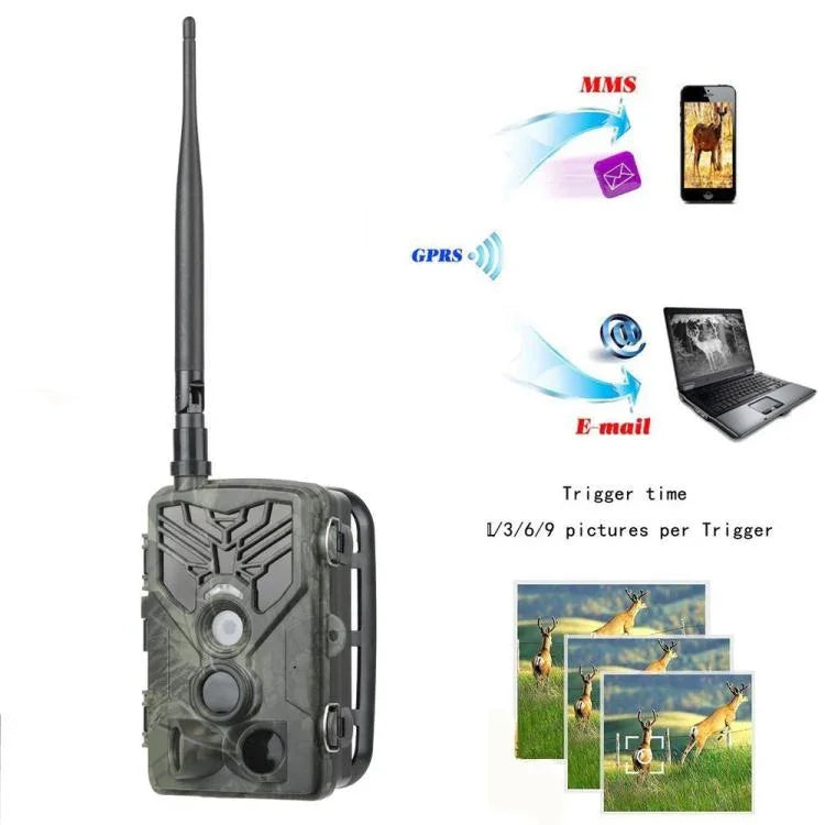 กล้องติดตามอินฟราเรดกลางคืน 2G MMS กลางแจ้ง 3PIR เซ็นเซอร์ความร้อน HC-810M