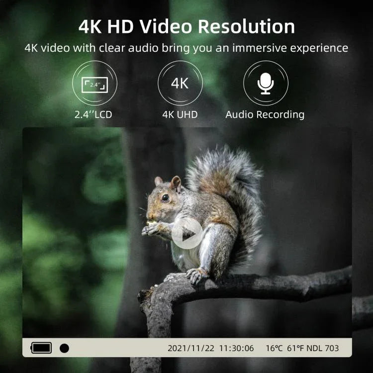 กล้องล่าสัตว์อินฟราเรด 4K 120MP รองรับดูภาพ/วิดีโอระยะไกลผ่านแอป WiFi940Pro-Li