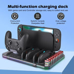 แท่นชาร์จและระบายความร้อนมัลติฟังก์ชันสำหรับ Nintendo Switch 2 พร้อมไฟ RGB และช่องใส่การ์ด รุ่น SW2139
