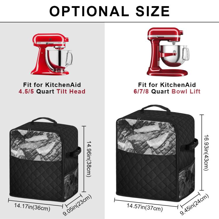ถุงคลุมเครื่องปั่นเก็บฝุ่นสำหรับ KitchenAid ขนาด 36x23x38 ซม., 37x24x43 ซม.