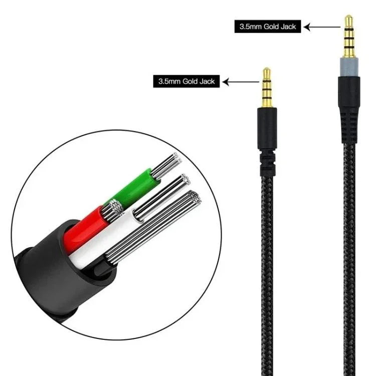 สายบันทึกเสียงหูฟังแบบชายต่อชาย 3.5 มม. สำหรับ Kingston HyperX Cloud Alpha / Mix, ZS0295