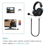สายบันทึกเสียงหูฟังแบบชายต่อชาย 3.5 มม. สำหรับ Kingston HyperX Cloud Alpha / Mix, ZS0295
