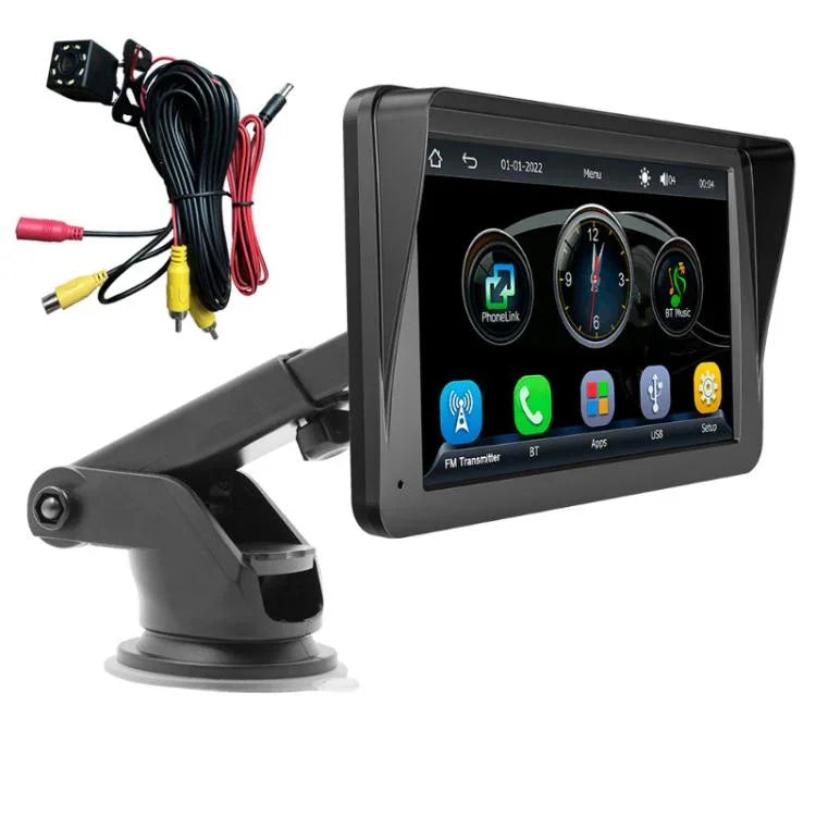 เครื่องเล่น MP5 รถยนต์ขนาด 7 นิ้ว หน้าจอสัมผัส HD พร้อมกล้องถอยหลัง 8 ดวง ไร้สาย CarPlay รุ่น X5300 พร้อมกล้อง 8 ดวง