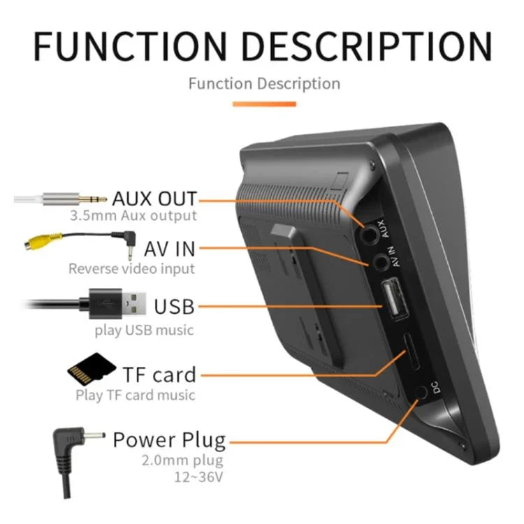 เครื่องเล่น MP5 รถยนต์ขนาด 7 นิ้ว หน้าจอสัมผัส HD พร้อมกล้องถอยหลัง 8 ดวง ไร้สาย CarPlay รุ่น X5300 พร้อมกล้อง 8 ดวง