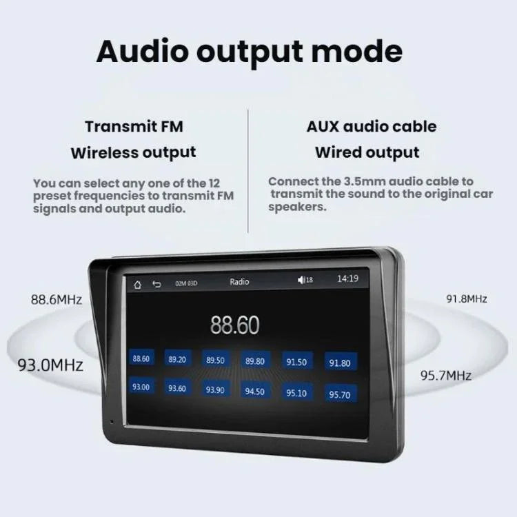 เครื่องเล่น MP5 รถยนต์ขนาด 7 นิ้ว หน้าจอสัมผัส HD พร้อมกล้องถอยหลัง 8 ดวง ไร้สาย CarPlay รุ่น X5300 พร้อมกล้อง 8 ดวง