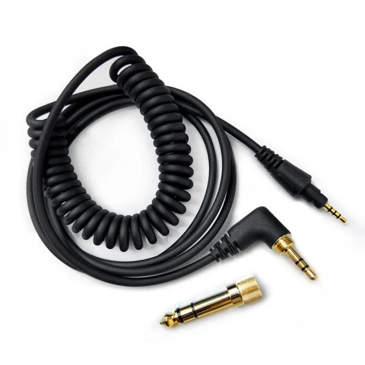 สายเสียงหูฟังสปริงยาว 1.2 เมตร สำหรับ Pioneer HDJ-CUE1 / HDJ-X7 / HDJ-S7 / HDJ-X5 / HDJ-S7, ปลั๊กโค้ง, ปลั๊กตรง