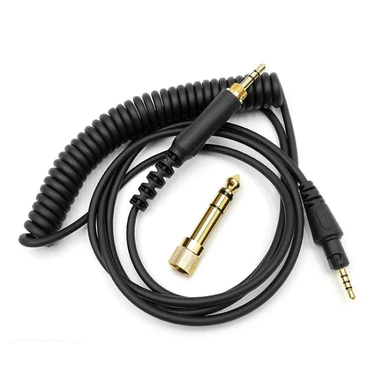 สายเสียงหูฟังสปริงยาว 1.2 เมตร สำหรับ Pioneer HDJ-CUE1 / HDJ-X7 / HDJ-S7 / HDJ-X5 / HDJ-S7, ปลั๊กโค้ง, ปลั๊กตรง