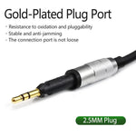 สายหูฟังสปริงยาว 1.5 เมตร ปลั๊ก 2.5 มม. ถึง 3.5 มม. + 6.35 มม. สำหรับ Sennheiser HD6 / HD8 / HD7 / HD598, ZS0245