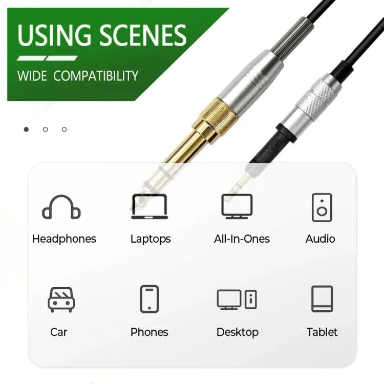 สายหูฟังสปริงยาว 1.5 เมตร ปลั๊ก 2.5 มม. ถึง 3.5 มม. + 6.35 มม. สำหรับ Sennheiser HD6 / HD8 / HD7 / HD598, ZS0245