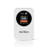ฮอตสปอตไวไฟพกพา 4G/5G เราเตอร์มือถือ 300Mbps พร้อมแสดงเวลา แบตเตอรี่ในตัว 3000mAh รุ่นเอเชีย รุ่นยูเรเชีย
