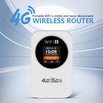 ฮอตสปอตไวไฟพกพา 4G/5G เราเตอร์มือถือ 300Mbps พร้อมแสดงเวลา แบตเตอรี่ในตัว 3000mAh รุ่นเอเชีย รุ่นยูเรเชีย