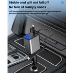 PD30W Car Charger With Retractable Cable, TYPE-C+8 Pin, TYPE-C+TYPE-C, 8 Pin+8 Pin