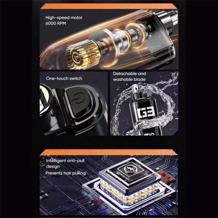 เครื่องตัดขนจมูก WUSHANG ชาร์จ USB-C อ่อนโยนและไม่เจ็บปวดสำหรับดูแลจมูก