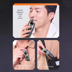 เครื่องตัดขนจมูก WUSHANG ชาร์จ USB-C อ่อนโยนและไม่เจ็บปวดสำหรับดูแลจมูก