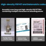 เครื่องสแกนบาร์โค้ด QR Code ไร้สายระยะไกลพร้อมฐาน, 2.4G เดี่ยว, 2.4G + Bluetooth