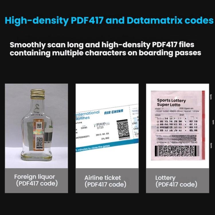 เครื่องสแกนบาร์โค้ด QR Code ไร้สายระยะไกลพร้อมฐาน, 2.4G เดี่ยว, 2.4G + Bluetooth