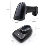 เครื่องสแกนบาร์โค้ด QR Code ไร้สายระยะไกลพร้อมฐาน, 2.4G เดี่ยว, 2.4G + Bluetooth