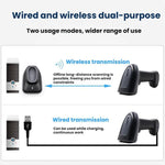 เครื่องสแกนบาร์โค้ด QR Code ไร้สายระยะไกลพร้อมฐาน, 2.4G เดี่ยว, 2.4G + Bluetooth