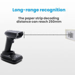 เครื่องสแกนบาร์โค้ด QR Code ไร้สายระยะไกลพร้อมฐาน, 2.4G เดี่ยว, 2.4G + Bluetooth