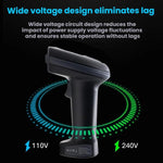 เครื่องสแกนบาร์โค้ด QR Code ไร้สายระยะไกลพร้อมฐาน, 2.4G เดี่ยว, 2.4G + Bluetooth