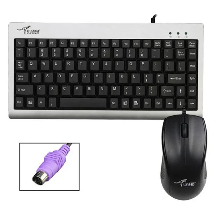 Little Kangaroo DS-9821 DS-911 ชุดคีย์บอร์ดและเมาส์แบบมีสายสำหรับแล็ปท็อป อุตสาหกรรม รองรับ USB, PS2