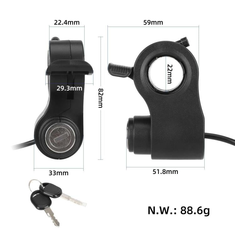 สำหรับสกูตเตอร์ KUGOO / Kukirin G2 Pro / G2 Max รวมกุญแจสวิตช์ล็อก