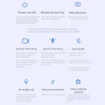 แว่นตาอัจฉริยะ V03-T5 พร้อมกล้อง 8MP & การแปล AI สด บันทึกวิดีโอ 1080P