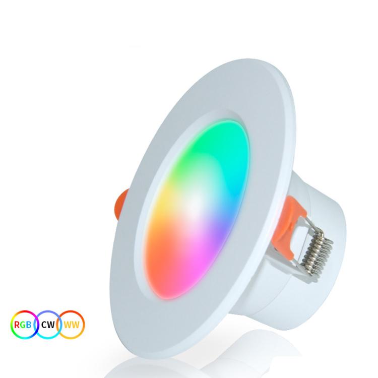 ไฟดาวน์ไลท์ LED ฝังฝ้ารองรับ Tuya WIFI & Bluetooth RGB+CW+WW ปรับความสว่างได้, 5W 2.5 นิ้ว, 7W 3.5 นิ้ว, 10W 4 นิ้ว