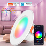 ไฟดาวน์ไลท์ LED ฝังฝ้ารองรับ Tuya WIFI & Bluetooth RGB+CW+WW ปรับความสว่างได้, 5W 2.5 นิ้ว, 7W 3.5 นิ้ว, 10W 4 นิ้ว