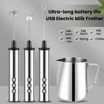 เครื่องตีไข่ไฟฟ้าพกพา 3-in-1 ชาร์จไฟได้ พร้อมเครื่องทำฟองนมขนาดเล็ก สำหรับอบขนม ชาร์จไฟได้