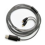 สายแจ็คหูฟัง Type-C เป็น MMCX ยาว 1.2 เมตร สำหรับ Shure SE215 / SE315 / SE425 / SE535 / SE846 พร้อมควบคุมในสาย มาตรฐาน
